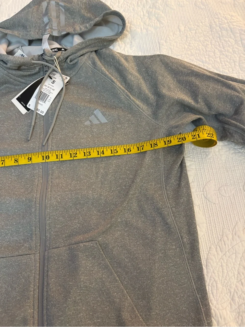 adidas Men’s Full-Zip Hooded Performance Jacket — Gray